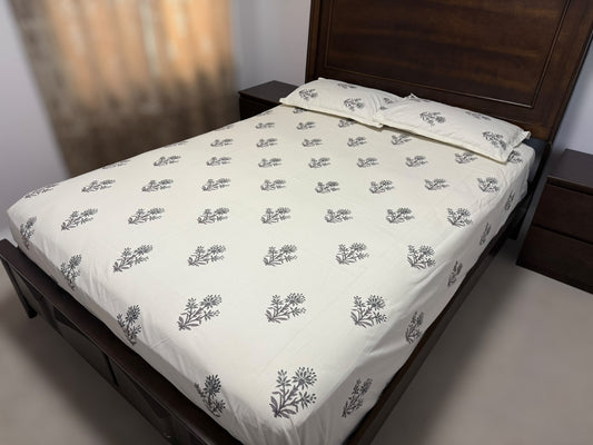 Floral light gray