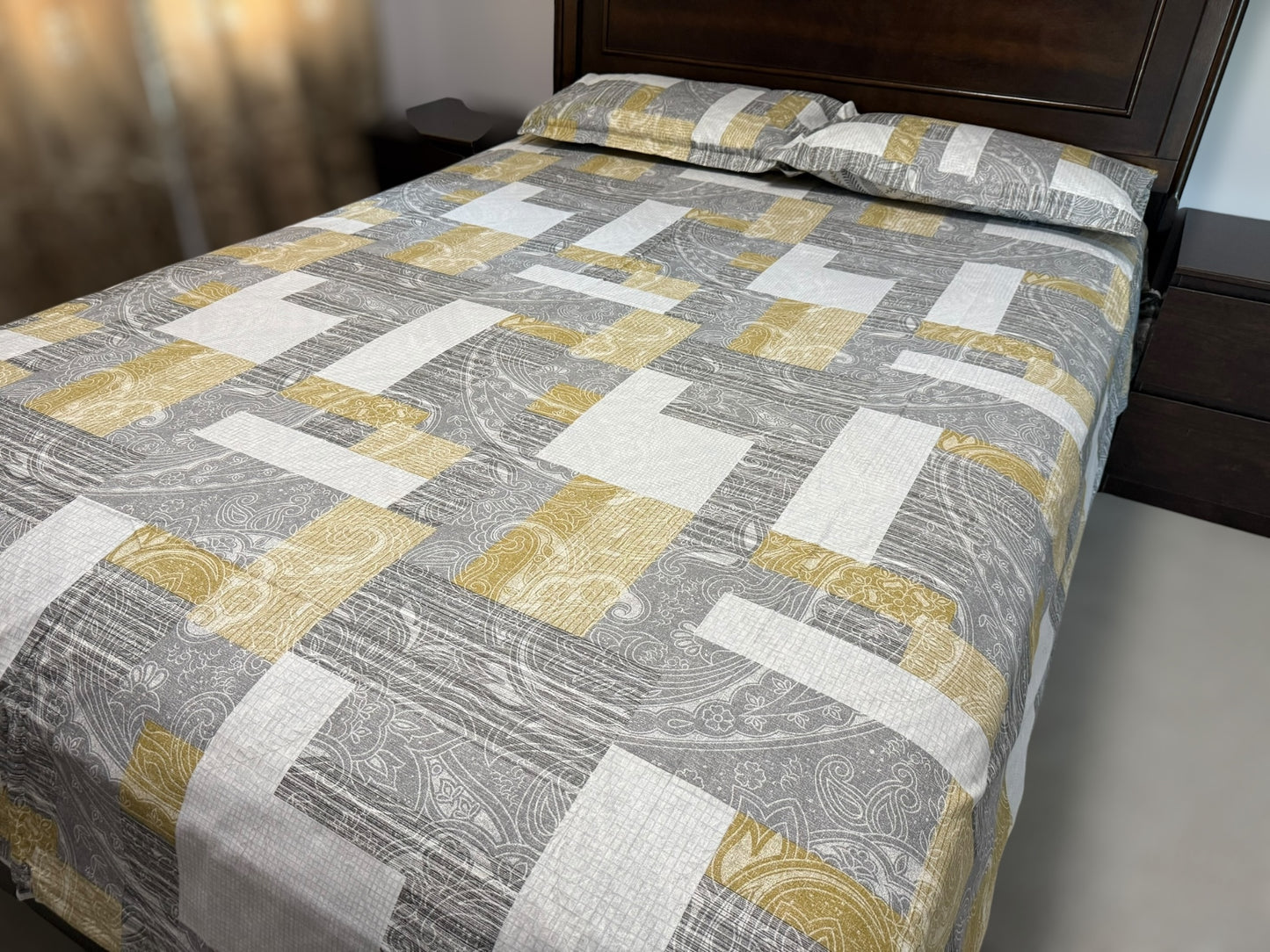 Reversible Cool Gray/Warm Mustard